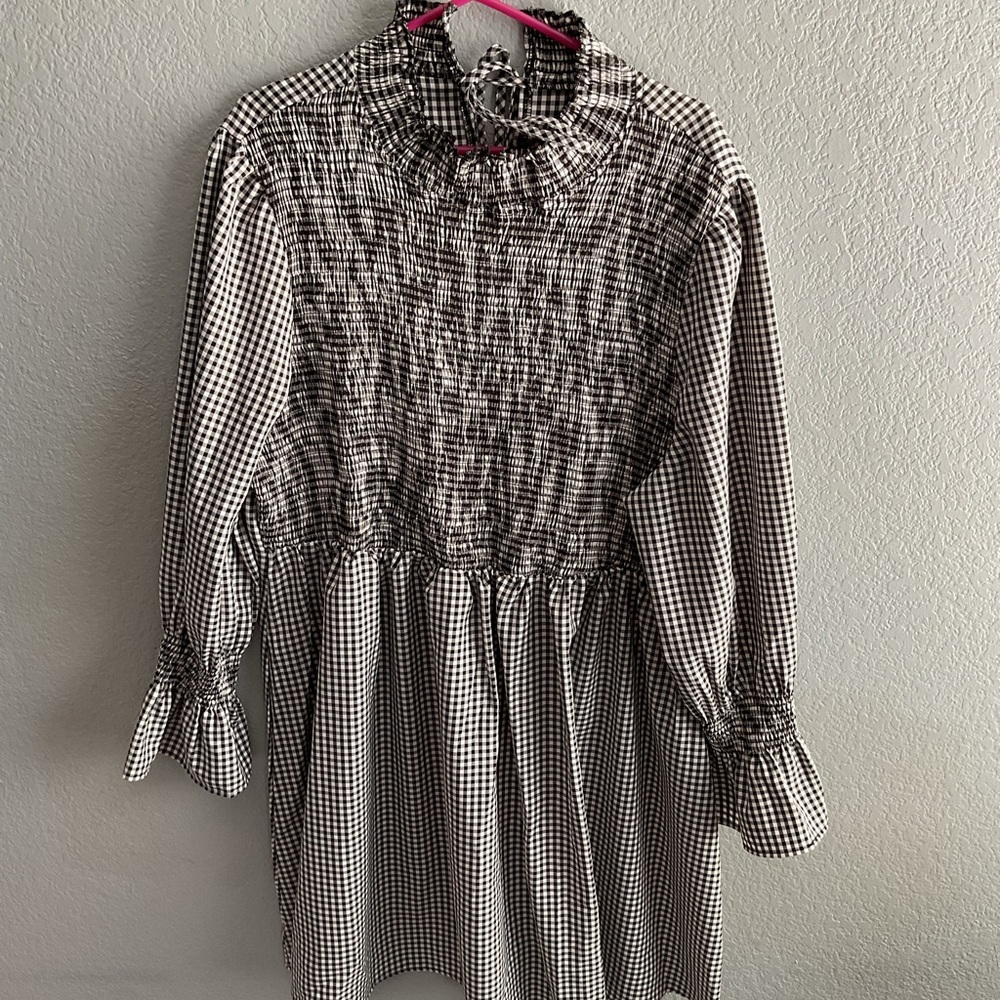 Black and White Gingham Dress